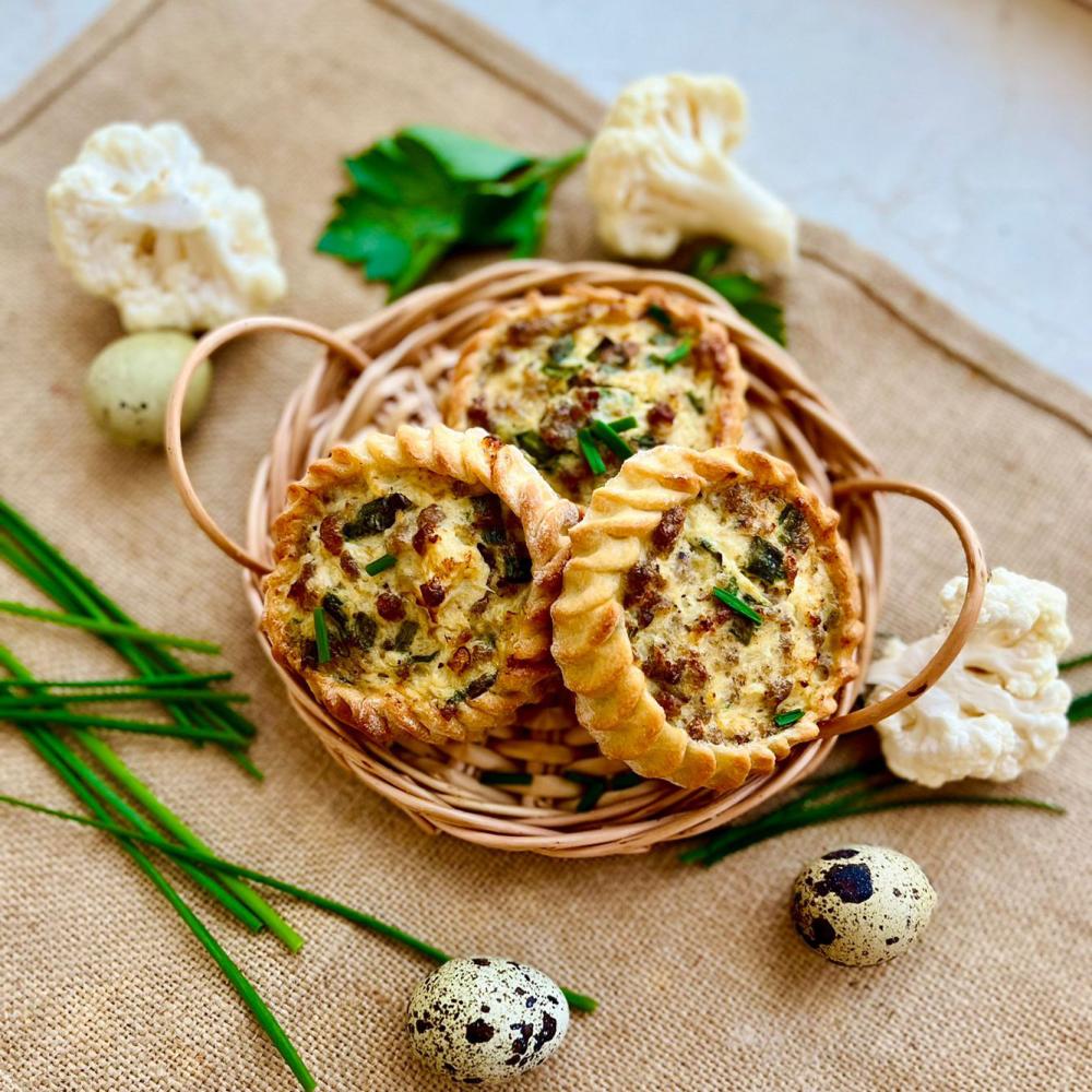 перепечки с цветной капустой и мясом 8 шт.