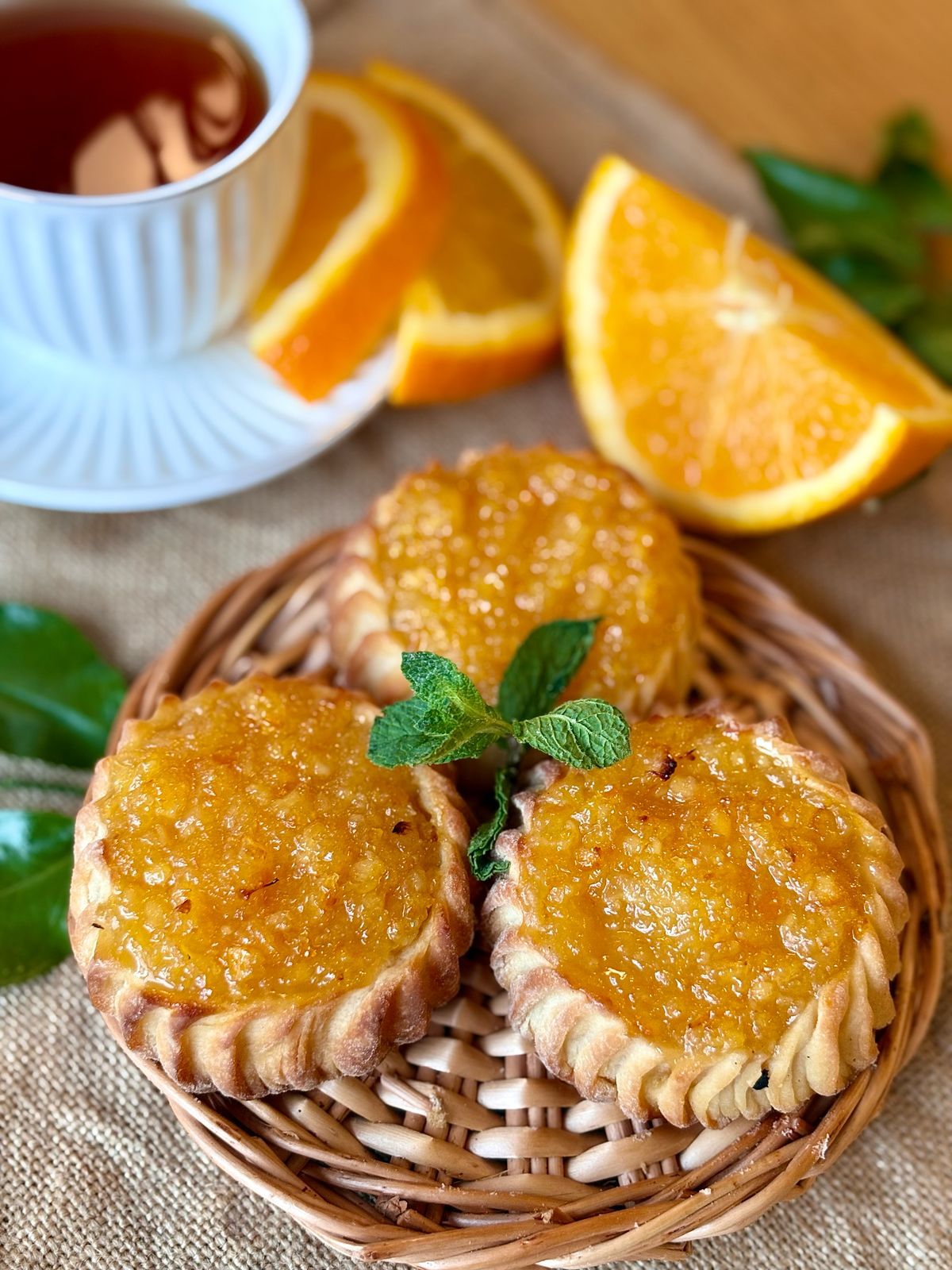 перепечки с апельсином и кремом наполеон